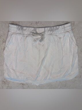 Slazenger White Women’s Mesh Athletic Skort with Drawstring